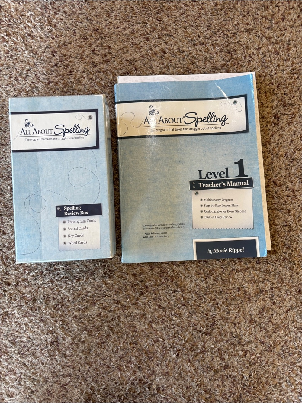 All About Spelling Level 1 Teacher's Manual & Spelling Review Box